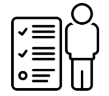 person with checklist icon