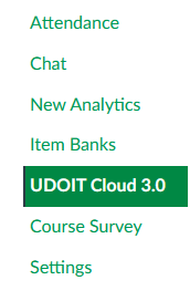 UDOIT Cloud 3.0 in the course navigation