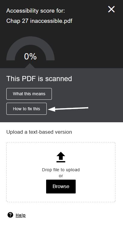How to fix this button in the PDF error detail page
