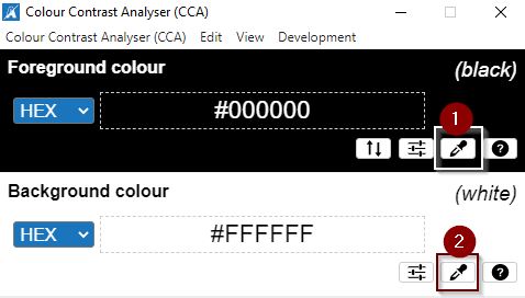 CCA Eyedropper icons for foreground and background colour