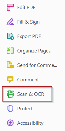 Scan & OCR button