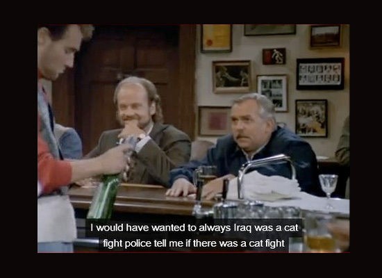 Failed captions on video state "I would have wanted to always Iraq was a cat fight police tell me if there was a cat fight"