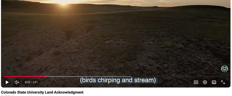 example of audio description in a YouTube video